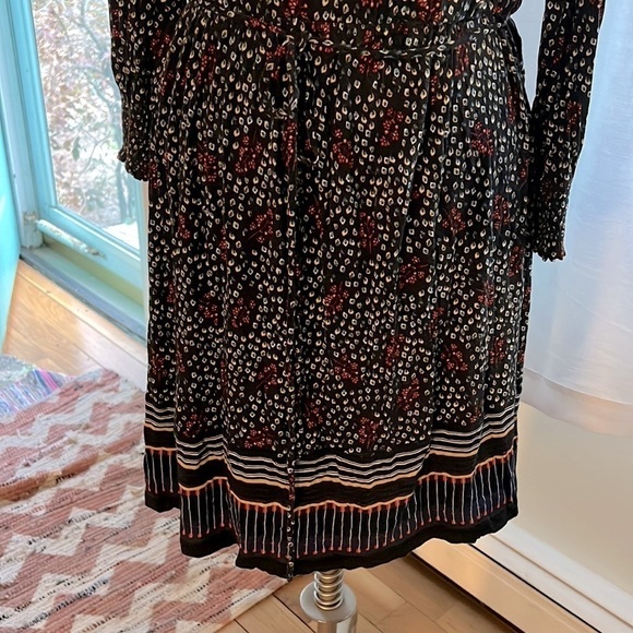 Loft Jersey Knot Dress with Smocking Size M - Picture 2 of 10